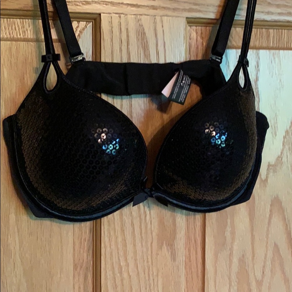 Black sequin Victoria’s Secret bra